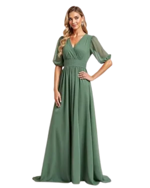 Erosebridal Long Prom Dress 2017 Chiffon Bridesmaid Dress Formal Gowns