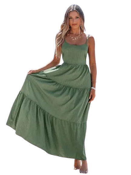 LILBETTER Women Boho Backless Long Maxi Evening Party Dress Beach Sundress