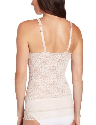 Bali Women's Shapewear Lace 'N Smooth Cami, Rosewood, Medium - Image 3