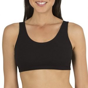 Fruit of the Loom Women'sBuilt-Up Sportsbra, Black/White/Heather Grey, Size 44(Pack of 3)