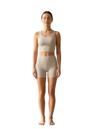 2 Piece Workout Sets for Women Tank Top High Waisted Biker Shorts No Front Seam Butt Lifting Gym Activewear