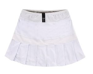LANBAOSI Women's Boufancy Short Dress High Waist Pleated Tennis Skirts XL:Waist 24-28.5" White