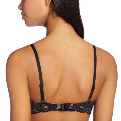 Maidenform Women's Ultimate Emblellished Push Up Bra, Black/Body Beige,38B - Image 3