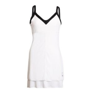 Cruise Control - Luxury Layer Two Tier Dress, White with Black Trim