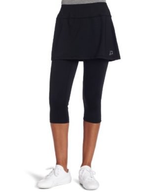 Skirt Sports Women's Lotta Breeze Capri Skirt - Skirt with Moisture-Wicking Capri Leggings Black, XXL