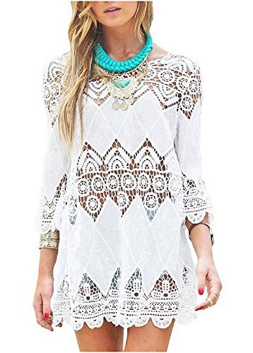 Women's Fashion Swimwear Crochet Tunic Cover Up / Beach Dress