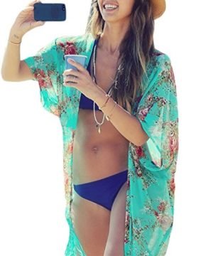 Yonala Summer Womens Beach Wear Cover up Swimwear Beachwear Bikini,One Size,Green