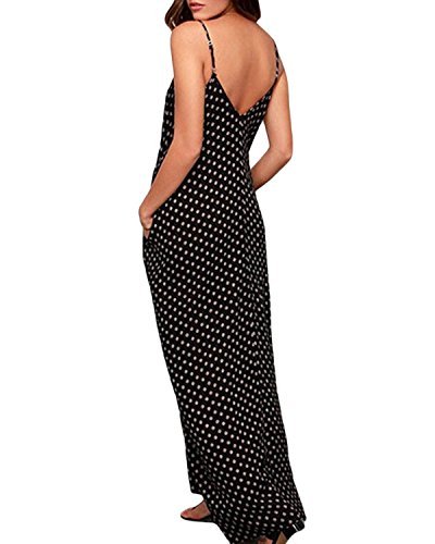 ZANZEA Women Boho Backless Long Maxi Evening Party Dress Beach Sundress Black 12 - Image 4