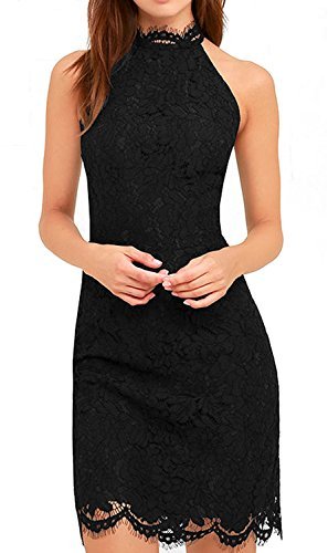 Zalalus Women's Cocktail Dress High Neck Lace Dresses for Special Occasions