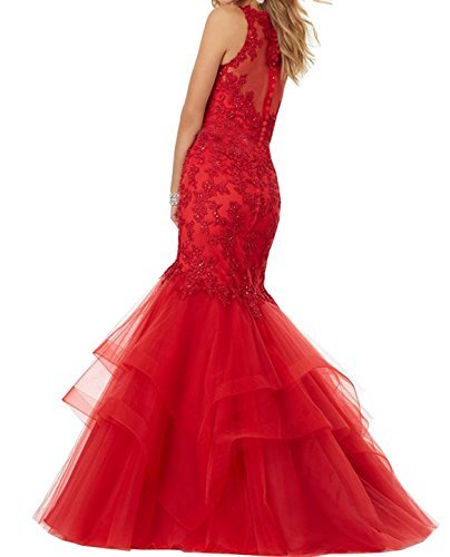 Ellenhouse Women's Applique Tulle Long Mermaid Prom Party Evening Dresses El189 - Image 3