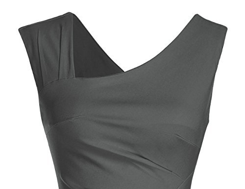 MUXXN Women's Retro 1950s Style Sleeveless Slim Business Pencil Dress - Image 4
