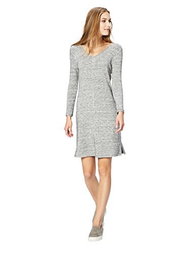Amazon Brand - Daily Ritual Women's Supersoft Terry Bracelet-Sleeve V-Neck Dress