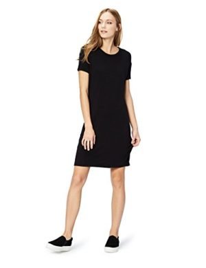Amazon Brand - Daily Ritual Women's Supersoft Terry Short-Sleeve Open Crew Neck Dress