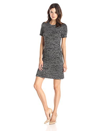 Amazon Brand - Lark & Ro Women's Short Sleeve Mélange Fit and Flare Dress