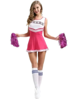 Women's Cheerleader Costume Fancy Dress Uniform Outfit