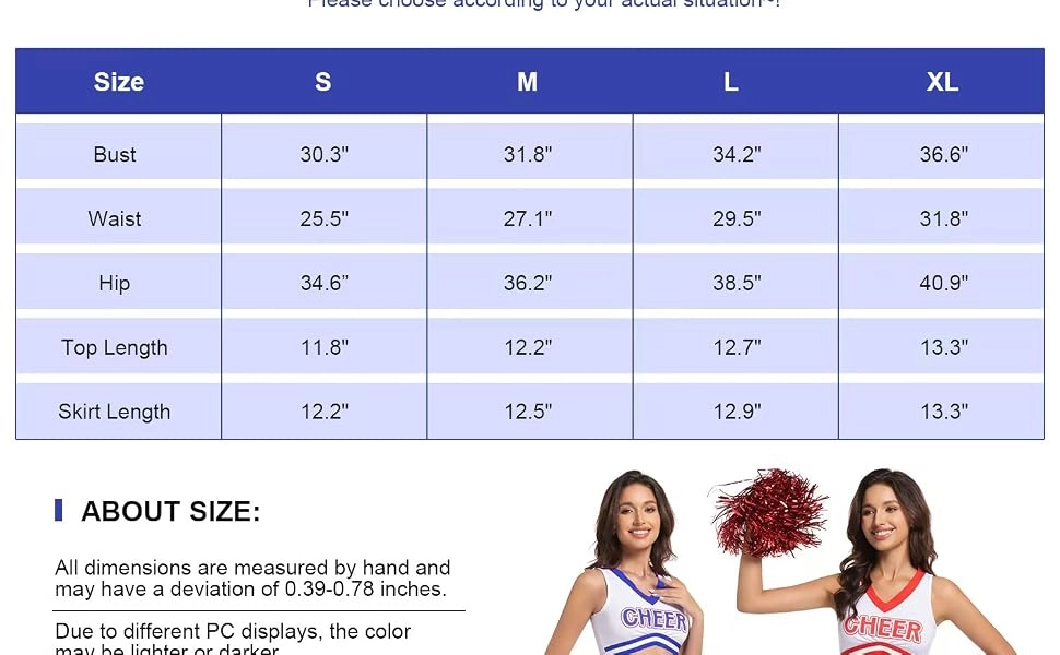 Cheerleader Costume for Women or Teen,Cheer Outfit
