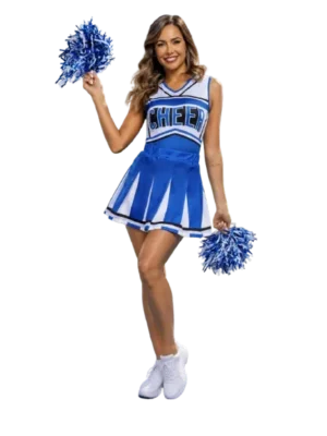 cheerleader outfit for women with pom poms
