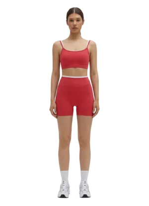 2 Piece Workout Sets Layered Sports Bra Yoga Gym Biker Shorts